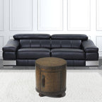 20" Brown Wood Round Coffee Table