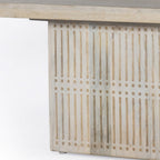 40" Ivory Solid Wood Lift Top Pedestal Coffee Table