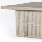 40" Ivory Solid Wood Lift Top Pedestal Coffee Table