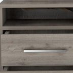 20" Light Gray Wood Two Drawer Nightstand