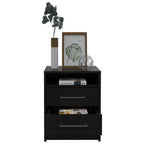 20" Wood Two Drawer Nightstand