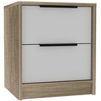 19" Wood Two Drawer Nightstand