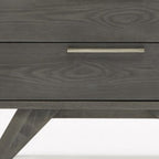 18" Solid Wood and Wood Two Drawer Nightstand