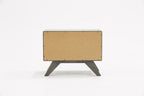 18" Solid Wood and Wood Two Drawer Nightstand
