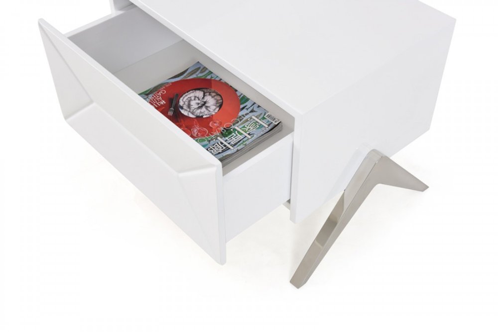 19" Wood One Drawer Nightstand