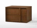 19" Solid Wood and Wood Two Drawer Nightstand