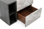 18" Wood Two Drawer Nightstand