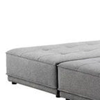 Gray Fabric L Shaped Two Piece Sofa and Chaise Sectional