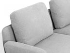 89" Light Gray Sofa With Black Legs