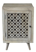 30" Gray Solid Wood Nightstand