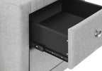 21" Gray Wood Two Drawer Nightstand