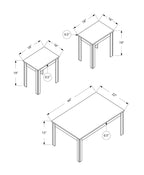Set of Three 44" Dark Brown Coffee Table