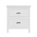 22" Solid Wood Two Drawer Nightstand
