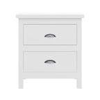 22" Solid Wood Two Drawer Nightstand