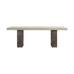 24" Gray And Dark Gray Solid Wood And Concrete Coffee Table