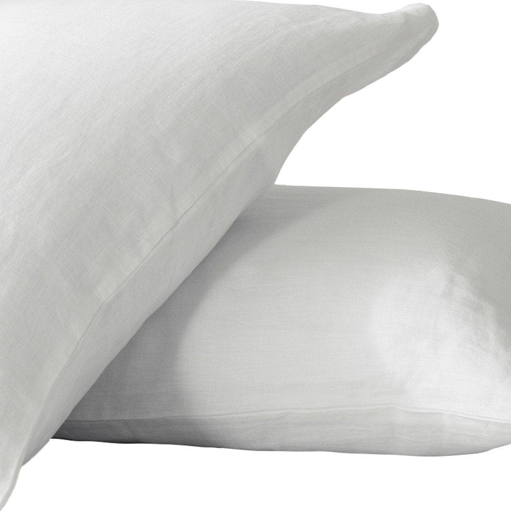 Set of Two Cloud Linen Standard Pillowcases
