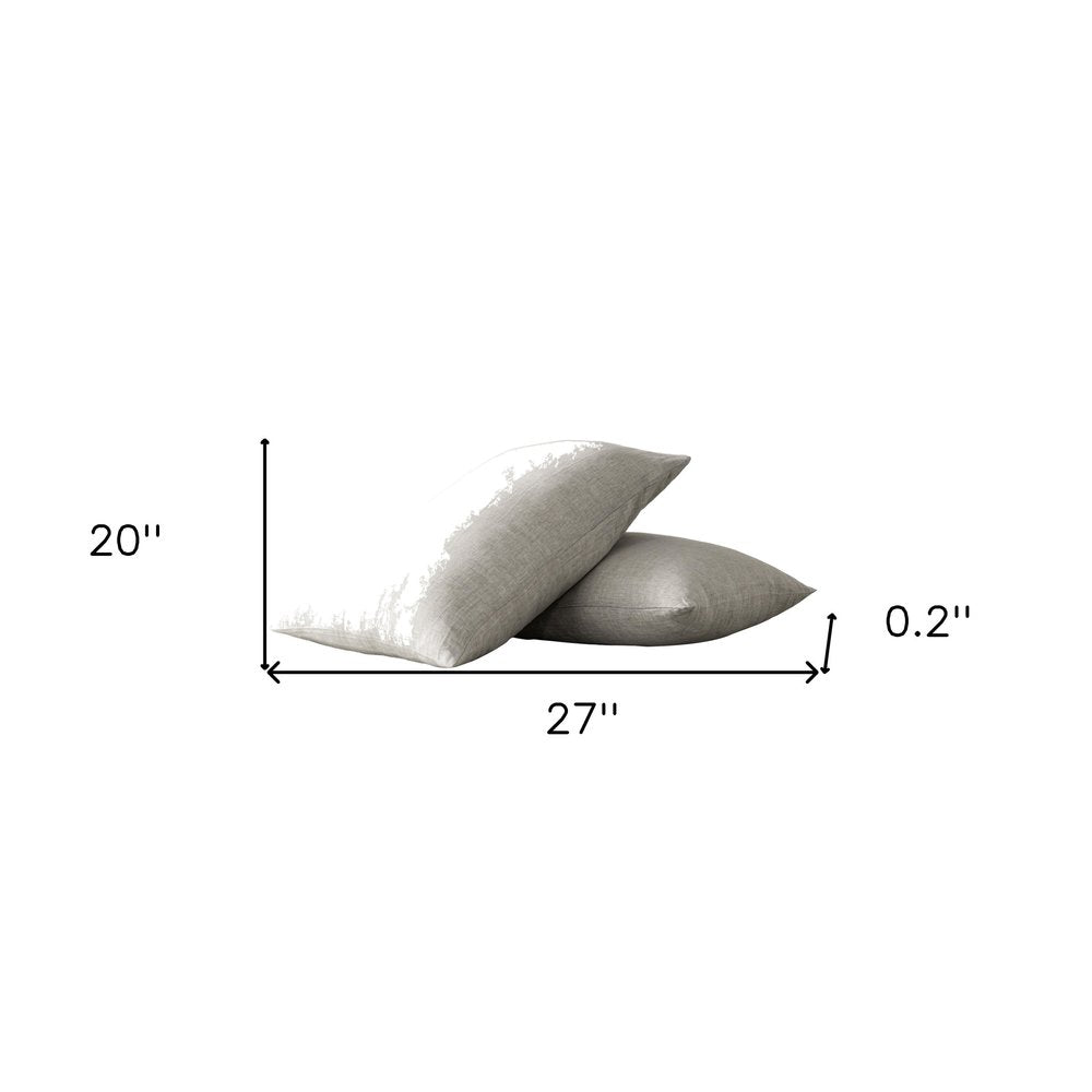 Set of Two Cloud Linen Standard Pillowcases