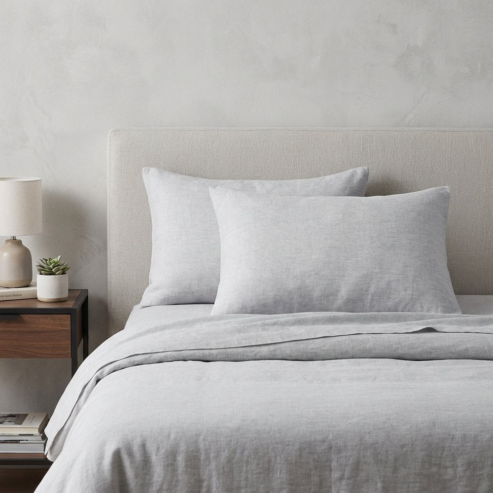 Set of Two Cloud Linen Standard Pillowcases
