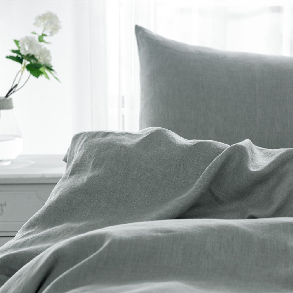 Set of Two Cloud Linen Standard Pillowcases