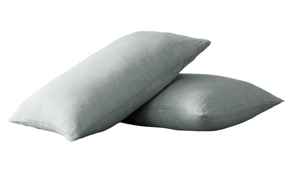 Set of Two Cloud Linen Standard Pillowcases