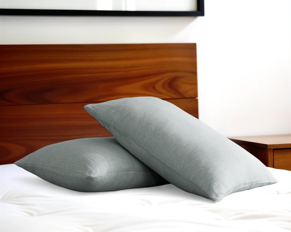 Set of Two Cloud Linen Standard Pillowcases