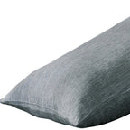 Set of Two Slate Gray Linen Standard Pillowcases