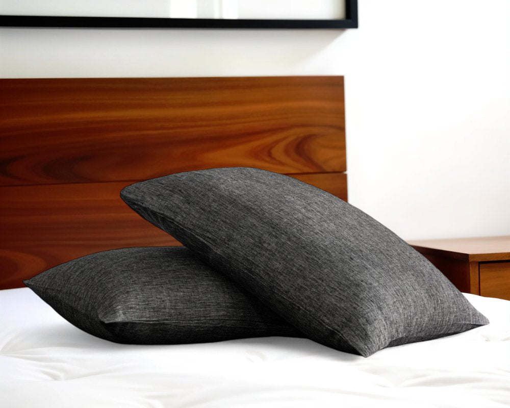 Set of Two Cloud Linen Standard Pillowcases