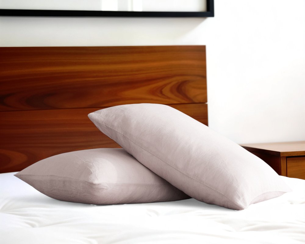 Set of Two Cloud Linen Standard Pillowcases