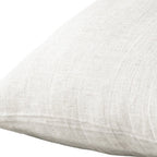 Set of Two Light Gray Linen King Pillowcases