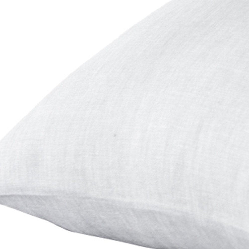 Set of Two Light Gray Linen King Pillowcases