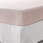Light Gray Linen Twin Fitted Sheet