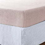 Light Gray Linen Twin Fitted Sheet