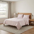 Four Piece Light Gray Linen Sheet Set