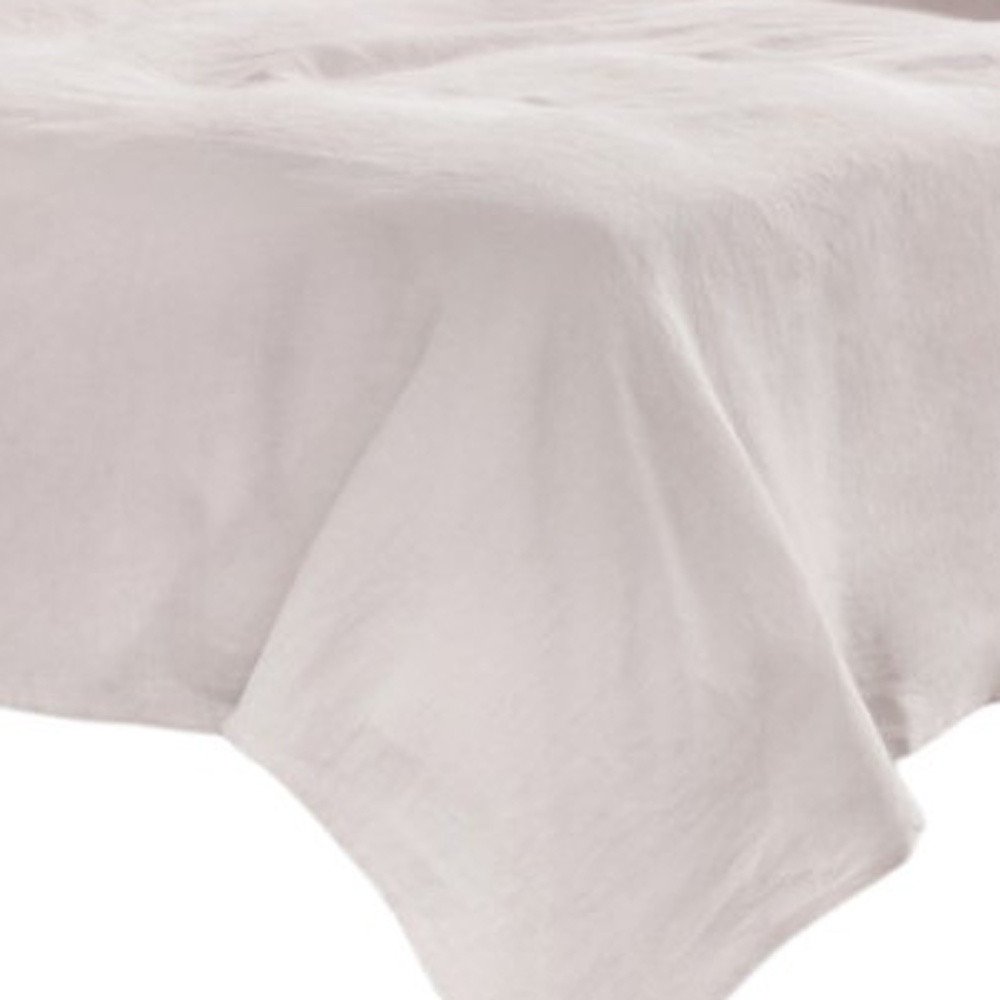 Four Piece Light Pink Linen Twin Sheet Set