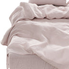 Four Piece Light Pink Linen King Sheet Set