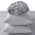 Four Piece White Linen Queen Sheet Set