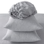 Four Piece White Linen Queen Sheet Set