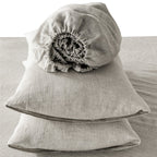 Four Piece Light Pink Linen Twin Sheet Set