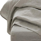 Four Piece Light Pink Linen Twin Sheet Set