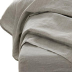 Four Piece Light Pink Linen Twin Sheet Set