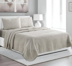 Four Piece Light Gray Linen Sheet Set
