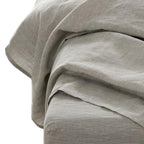Four Piece Light Gray Linen King Sheet Set