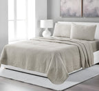 Four Piece Light Gray Linen King Sheet Set