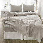 Four Piece White Linen Sheet Set
