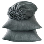 Four Piece Light Gray Linen King Sheet Set