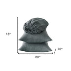 Four Piece Light Gray Linen King Sheet Set