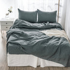 Four Piece White Linen Sheet Set