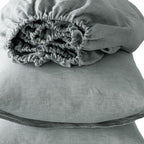 Four Piece Light Pink Linen Queen Sheet Set