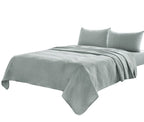 Four Piece White Linen Queen Sheet Set