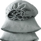 Four Piece White Linen Queen Sheet Set
